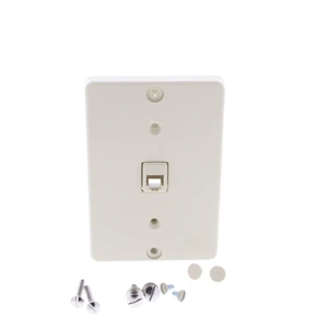 Leviton 40263-I Telephone Wall Phone Jack, Quick Connect Terminals, 6-Conductor 6-Position, Ivory Leviton 40263-I Telephone Wall Phone Jack, Quick Connect Terminals, 6-Conductor 6-Position, Ivory