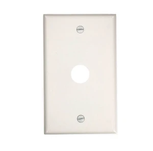 Leviton 88017 White Single Gang .625" Cable Wall Plate Leviton 88017 White Single Gang .625" Cable Wall Plate