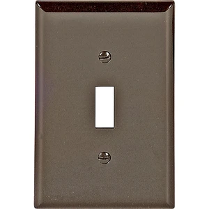 Cooper PJ1B Brown Mid-Size Unbreakable Single Gang Toggle Light Switch Wall Plate Cooper PJ1B Brown Mid-Size Unbreakable Single Gang Toggle Light Switch Wall Plate
