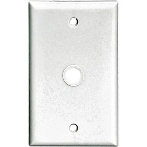 Cooper Wiring Devices 2128W 1-Gang Telephone Coaxial Cable Wall Plate, .375" Diameter Opening, Box Mount, Standard Size, White Cooper Wiring Devices 2128W 1-Gang Telephone Coaxial Cable Wall Plate, .375" Diameter Opening, Box Mount, Standard Size, White