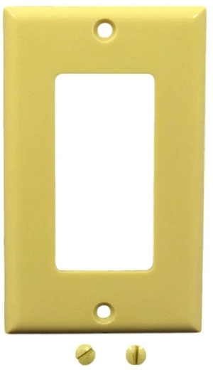 Eagle Electric 2151V 1-Gang Decorator GFCI Rocker Switch Wall Plate, Thermoset Plastic, Standard Size, Ivory Eagle Electric 2151V 1-Gang Decorator GFCI Rocker Switch Wall Plate, Thermoset Plastic, Standard Size, Ivory
