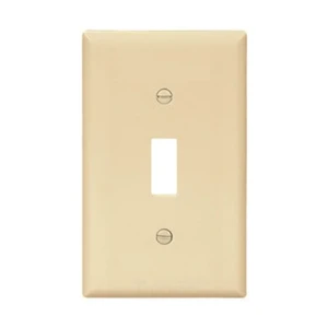 Cooper 5134V Ivory Unbreakable Single Gang Toggle Light Switch Wall Plate Cooper 5134V Ivory Unbreakable Single Gang Toggle Light Switch Wall Plate