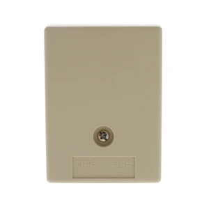 Leviton Telephone Type 104 Surface Wall Jack Almond 41046-IDA Leviton Telephone Type 104 Surface Wall Jack Almond 41046-IDA