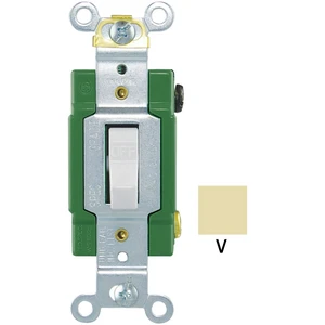 Cooper 3031V Ivory Industrial Grade Single Pole Toggle Light Switch 30A Cooper 3031V Ivory Industrial Grade Single Pole Toggle Light Switch 30A