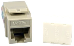 Cooper Wiring Devices 5547-5EGY Snap-In Ethernet Connector, Category 5e Data Jack, RJ45 Ethernet Network Connection, 110-Type Termination, Gray Cooper Wiring Devices 5547-5EGY Snap-In Ethernet Connector, Category 5e Data Jack, RJ45 Ethernet Network Connection, 110-Type Termination, Gray