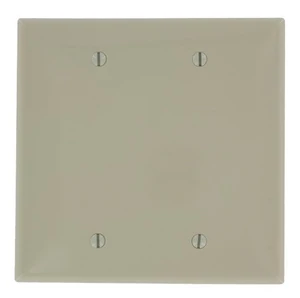 Leviton PJ23-I Ivory Midway Nylon Two Gang Blank Wall Plate Leviton PJ23-I Ivory Midway Nylon Two Gang Blank Wall Plate