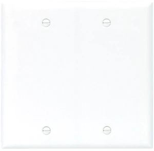 Cooper Wiring Devices 2137W 2-Gang Blank Wall Plate, Box Mount Cover, Standard Size, Thermoset Plastic, White Cooper Wiring Devices 2137W 2-Gang Blank Wall Plate, Box Mount Cover, Standard Size, Thermoset Plastic, White