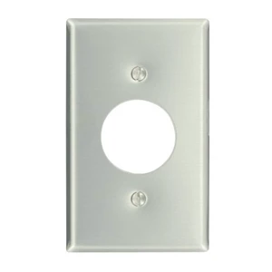 Leviton 83004 1-Gang Single 1.406-Inch Hole Device Receptacle Wallplate, Standard Size, Device Mount, Aluminum Leviton 83004 1-Gang Single 1.406-Inch Hole Device Receptacle Wallplate, Standard Size, Device Mount, Aluminum