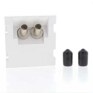 Leviton 41292-ZTW MOS Insert Duplex ST Fiber Adapter with Zirconia Ceramic Sleeve 45° Exit - White Leviton 41292-ZTW MOS Insert Duplex ST Fiber Adapter with Zirconia Ceramic Sleeve 45° Exit - White