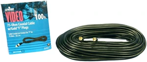 Leviton C5851-CGO 100-Foot Coaxial Video Cable, Gold Plug Ends, F-Type RG59, Black Leviton C5851-CGO 100-Foot Coaxial Video Cable, Gold Plug Ends, F-Type RG59, Black