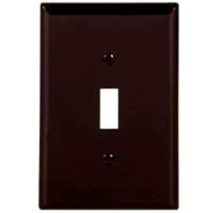 Cooper 5134B Brown Unbreakable Single Gang Toggle Light Switch Wall Plate Cooper 5134B Brown Unbreakable Single Gang Toggle Light Switch Wall Plate