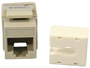 Cooper Wiring Devices 5546-6GY Category 6 Modular Snap-In Keystone Data Jack, RJ45 Ethernet Network Connection, 110-Type Termination, Gray Cooper Wiring Devices 5546-6GY Category 6 Modular Snap-In Keystone Data Jack, RJ45 Ethernet Network Connection, 110-Type Termination, Gray