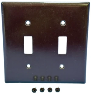 Cooper 2139B Brown Toggle Wall Plate, 2-Gang Switch Cover Cooper 2139B Brown Toggle Wall Plate, 2-Gang Switch Cover