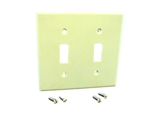 Leviton 82009 Almond Two Gang Toggle Light Switch Wall Plate Leviton 82009 Almond Two Gang Toggle Light Switch Wall Plate