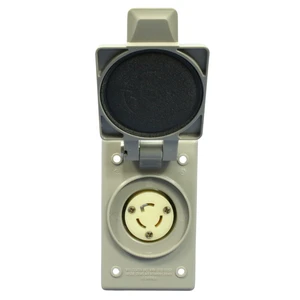 Leviton L4715-FWP Weatherproof Flanged Locking ReceptacleOutlet 15A 125V L5-15 Leviton L4715-FWP Weatherproof Flanged Locking ReceptacleOutlet 15A 125V L5-15