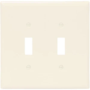 Cooper 2139LA Light Almond Toggle Wall Plate, 2-Gang Switch Cover Cooper 2139LA Light Almond Toggle Wall Plate, 2-Gang Switch Cover