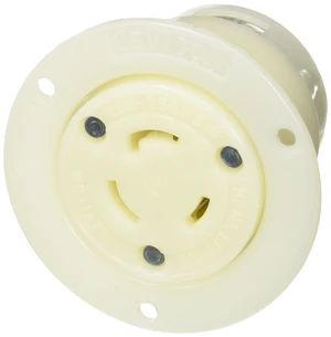Leviton L11-20 Locking Flanged Outlet Receptacle L11-20R 20A 250V 3? 2376 Leviton L11-20 Locking Flanged Outlet Receptacle L11-20R 20A 250V 3? 2376