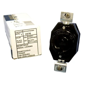 Leviton L11-20 Twist Locking Receptacle Outlet Turn Lock NEMA L11-20R 20A 250V 3Ø 2370 Leviton L11-20 Twist Locking Receptacle Outlet Turn Lock NEMA L11-20R 20A 250V 3Ø 2370