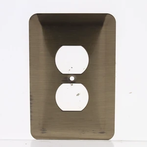 Leviton 89303-ATB Metal Duplex Receptacle Wallplate, Antique Brass Plated Finish Leviton 89303-ATB Metal Duplex Receptacle Wallplate, Antique Brass Plated Finish
