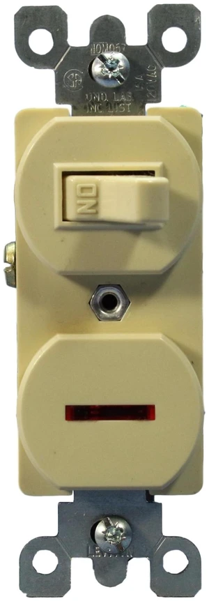 Ivory Commercial Toggle Wall Switch 15A w/Pilot Light 5226-I-R41 Box Ivory Commercial Toggle Wall Switch 15A w/Pilot Light 5226-I-R41 Box