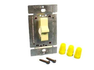 Leviton Ivory Decora Slide Light Dimmer Switch 600W Incandescent 3-Way 6644-I Leviton Ivory Decora Slide Light Dimmer Switch 600W Incandescent 3-Way 6644-I