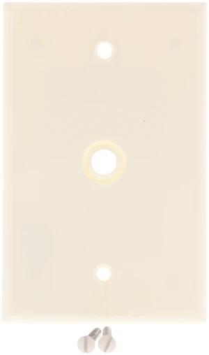 Leviton 1-Gang Telephone/Cable Wall Plate, .312-Inch Diameter Opening, Midway Size Cover, Thermoset Plastic, 80513-A, Almond Leviton 1-Gang Telephone/Cable Wall Plate, .312-Inch Diameter Opening, Midway Size Cover, Thermoset Plastic, 80513-A, Almond