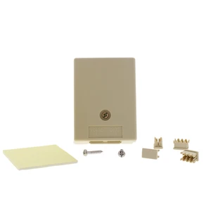Leviton 41086-IDB Duplex Telephone and Data Jack, 6-Wire Phone, Cat 3 Data, Surface Mount, Ivory Leviton 41086-IDB Duplex Telephone and Data Jack, 6-Wire Phone, Cat 3 Data, Surface Mount, Ivory