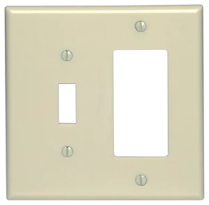 Leviton 80605-A Almond Midway Two Gang Combination Toggle Switch Decora Wall Plate Leviton 80605-A Almond Midway Two Gang Combination Toggle Switch Decora Wall Plate