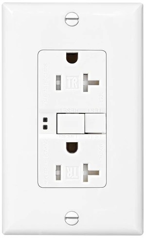 Eaton TRSGF20W White 20A Tamper Resistant Self-Test GFCI Receptacle Eaton TRSGF20W White 20A Tamper Resistant Self-Test GFCI Receptacle