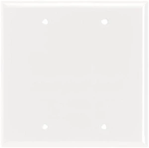 Cooper 5137W White Unbreakable Two Gang Blank Box Mount Wall Plate Cooper 5137W White Unbreakable Two Gang Blank Box Mount Wall Plate