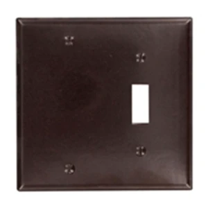 Leviton 85006 Brown Two Gang Combination Toggle Switch Blank Wall Plate Leviton 85006 Brown Two Gang Combination Toggle Switch Blank Wall Plate