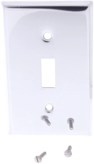 Leviton Chrome Toggle Switch Wall Plate Cover Switchplate 1901 Leviton Chrome Toggle Switch Wall Plate Cover Switchplate 1901