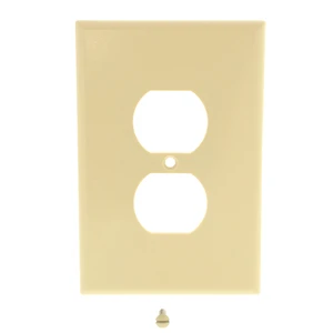 Leviton 86103 Ivory Oversize Single Gang Duplex Receptacle Wall Plate Leviton 86103 Ivory Oversize Single Gang Duplex Receptacle Wall Plate