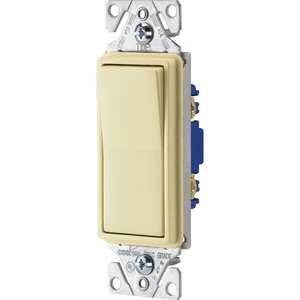 Cooper Wiring Devices 7501A Single Pole Decorator Rocker Light Switch, 15A 120/277V, Back & Side Wired, Grounging, Residential Grade, Almond (Pack of 10) Cooper Wiring Devices 7501A Single Pole Decorator Rocker Light Switch, 15A 120/277V, Back & Side Wired, Grounging, Residential Grade, Almond (Pack of 10)