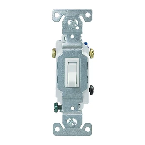 Cooper 1303-7W White Three Way Toggle Light Switch (Pack of 10) Cooper 1303-7W White Three Way Toggle Light Switch (Pack of 10)