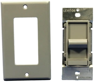 Leviton Gray Fluorescent Dimmer Switch 2-12 Bulbs!! 480W 120V 6663-P1G Leviton Gray Fluorescent Dimmer Switch 2-12 Bulbs!! 480W 120V 6663-P1G