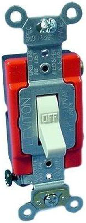 Leviton 1221-2A Almond Industrial Grade Single Pole Toggle Light Switch 20A Leviton 1221-2A Almond Industrial Grade Single Pole Toggle Light Switch 20A