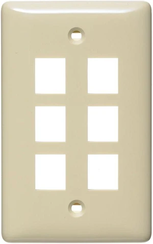 Hubbell netSELECT 6 Sockets Single Gang Faceplate Hubbell netSELECT 6 Sockets Single Gang Faceplate