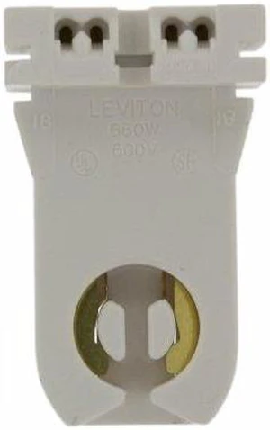 Leviton 13357 Medium Bi-Pin Turn Type Tall Profile T8 T12 Fluorescent Lampholder Leviton 13357 Medium Bi-Pin Turn Type Tall Profile T8 T12 Fluorescent Lampholder