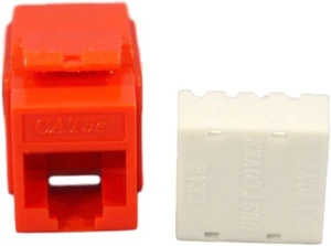 Cooper Wiring Devices 5547-5EO Cat 5e RJ45 Modular Data Jack, Orange Cooper Wiring Devices 5547-5EO Cat 5e RJ45 Modular Data Jack, Orange