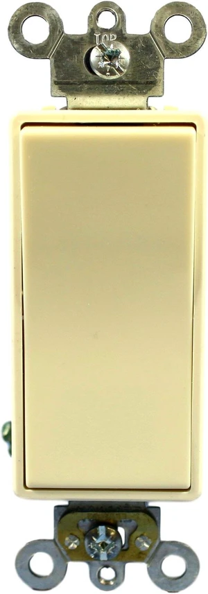 Leviton 5621-2A Almond Decora Plus Single Pole Rocker Light Switch 20A Leviton 5621-2A Almond Decora Plus Single Pole Rocker Light Switch 20A
