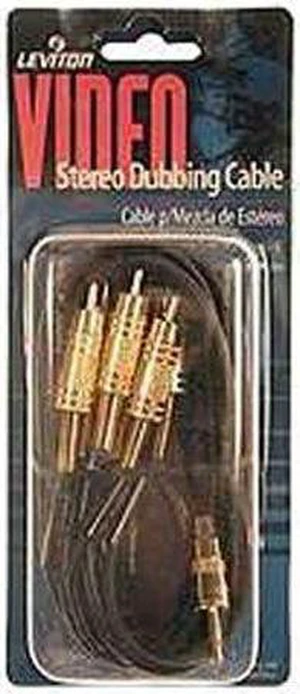 Leviton C5822-GO 6-Foot Deluxe Stereo Coax Dubbing Cable, Gold-Plated Leviton C5822-GO 6-Foot Deluxe Stereo Coax Dubbing Cable, Gold-Plated