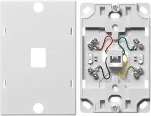 Hubbell Wiring Devices NS722W Telephone Wall Jack, White
