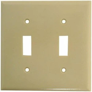 Cooper 2139V Ivory Two Gang Toggle Light Switch Wall Plate Cooper 2139V Ivory Two Gang Toggle Light Switch Wall Plate
