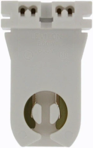 Leviton 13355 Medium Base, Bi-Pin, Fluorescent Lampholder, White Leviton 13355 Medium Base, Bi-Pin, Fluorescent Lampholder, White