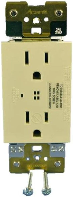 Leviton ACSSR-DFT Acenti surge protection duplex receptacle,15A-125VAC, NEMA 5-15R - Driftwood Leviton ACSSR-DFT Acenti surge protection duplex receptacle,15A-125VAC, NEMA 5-15R - Driftwood