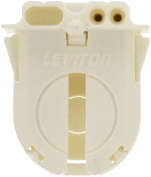 Leviton 23652-WP Medium Bi-Pin T8 Dedicated Shunted Snap-In Slide-On Fluorescent Lampholder Leviton 23652-WP Medium Bi-Pin T8 Dedicated Shunted Snap-In Slide-On Fluorescent Lampholder