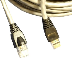 Leviton Gray Cat 5e 100 ft Patch Cord Network Cable Booted Cat5e 5G455-100G Leviton Gray Cat 5e 100 ft Patch Cord Network Cable Booted Cat5e 5G455-100G