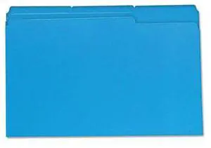 Colored File Folders 1/3 Cut OnePly Top Tab Legal Blue 100/Box - OEM