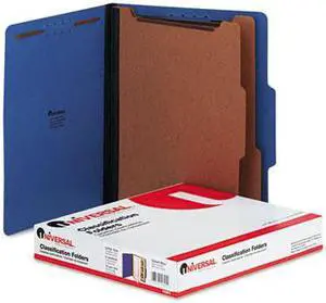 Pressboard Classification Folders Letter SixSection Cobalt Blue 10/Box - OEM
